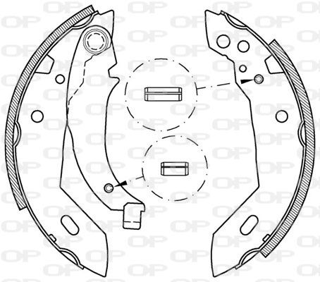 OPEN PARTS Bremžu loku komplekts BSA2041.00